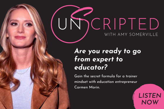 Podcast Content_Unscripted_Carmen Morin_Newsletter Graphic